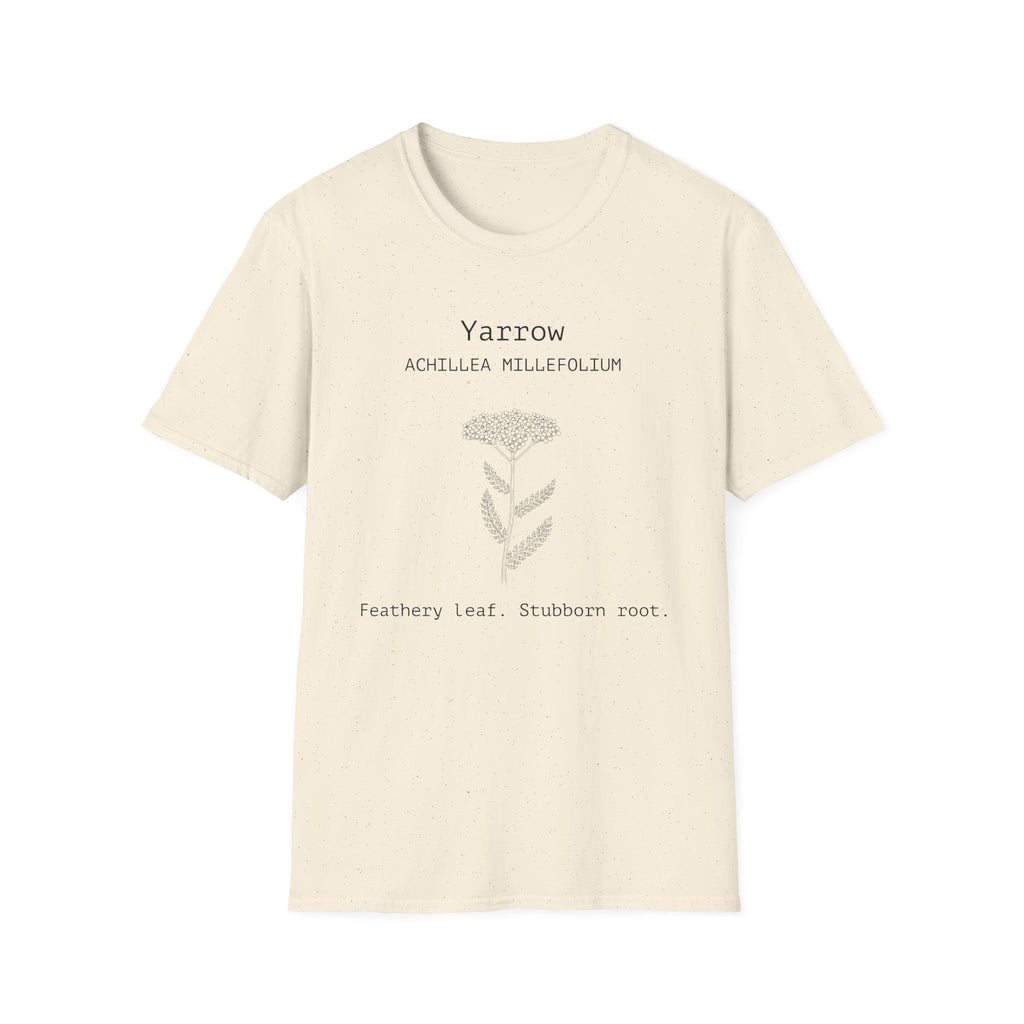 Yarrow Botanical | Feathery Leaf Quote | Illustration T-Shirt | Achillea Millefolium Plant Tee