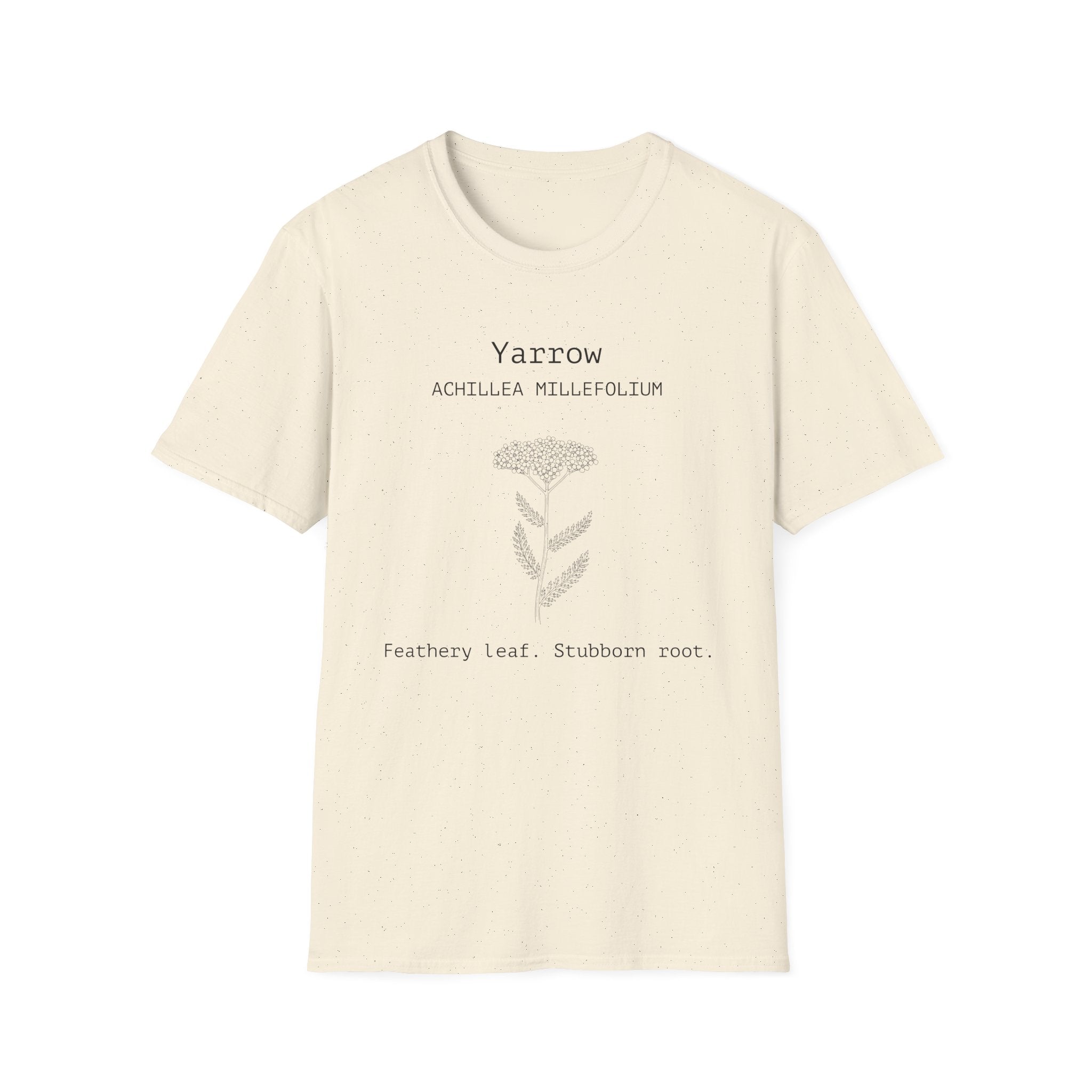 Yarrow Botanical | Feathery Leaf Quote | Illustration T-Shirt | Achillea Millefolium Plant Tee
