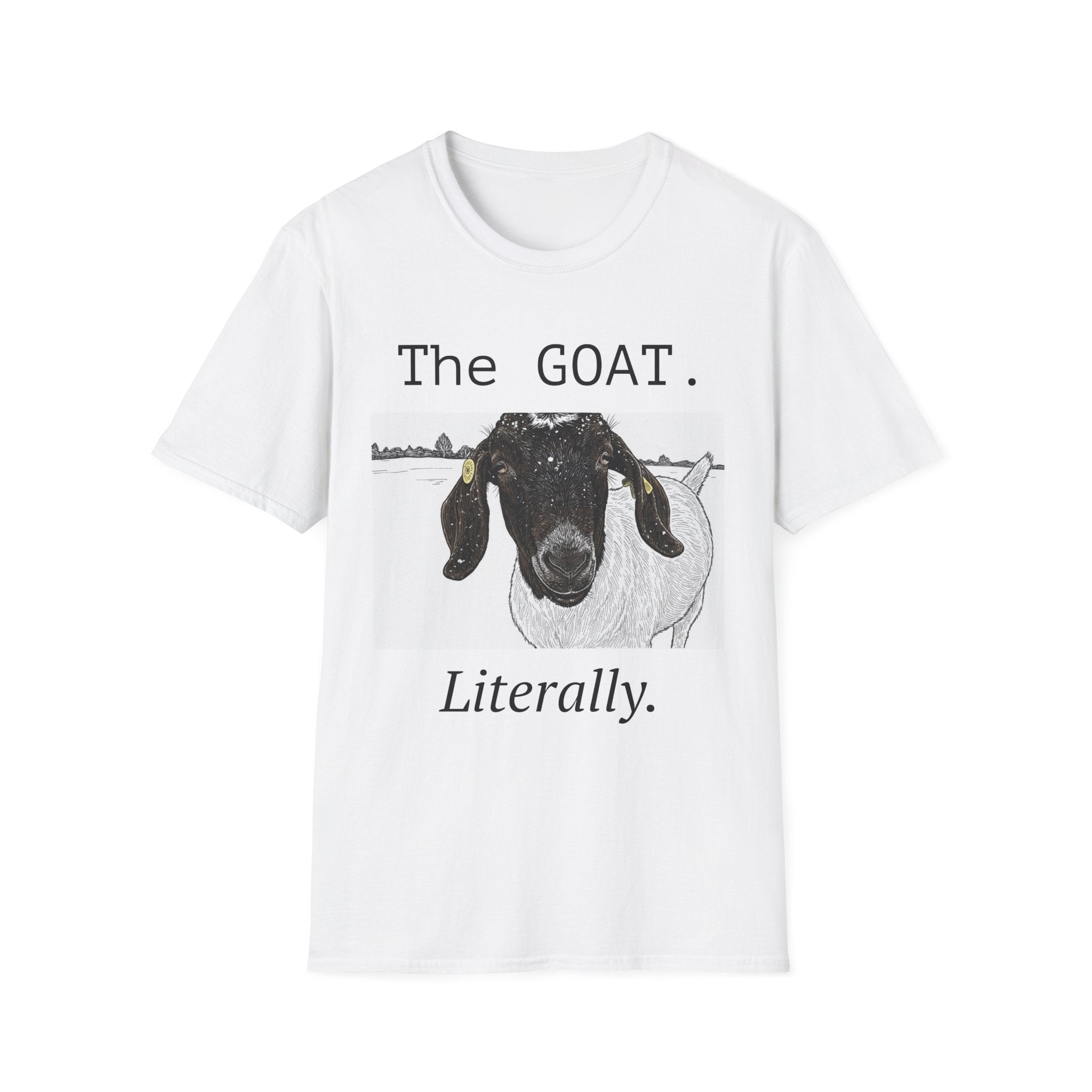 The GOAT Goat Illustration T‑Shirt | Funny Farm Animal Tee