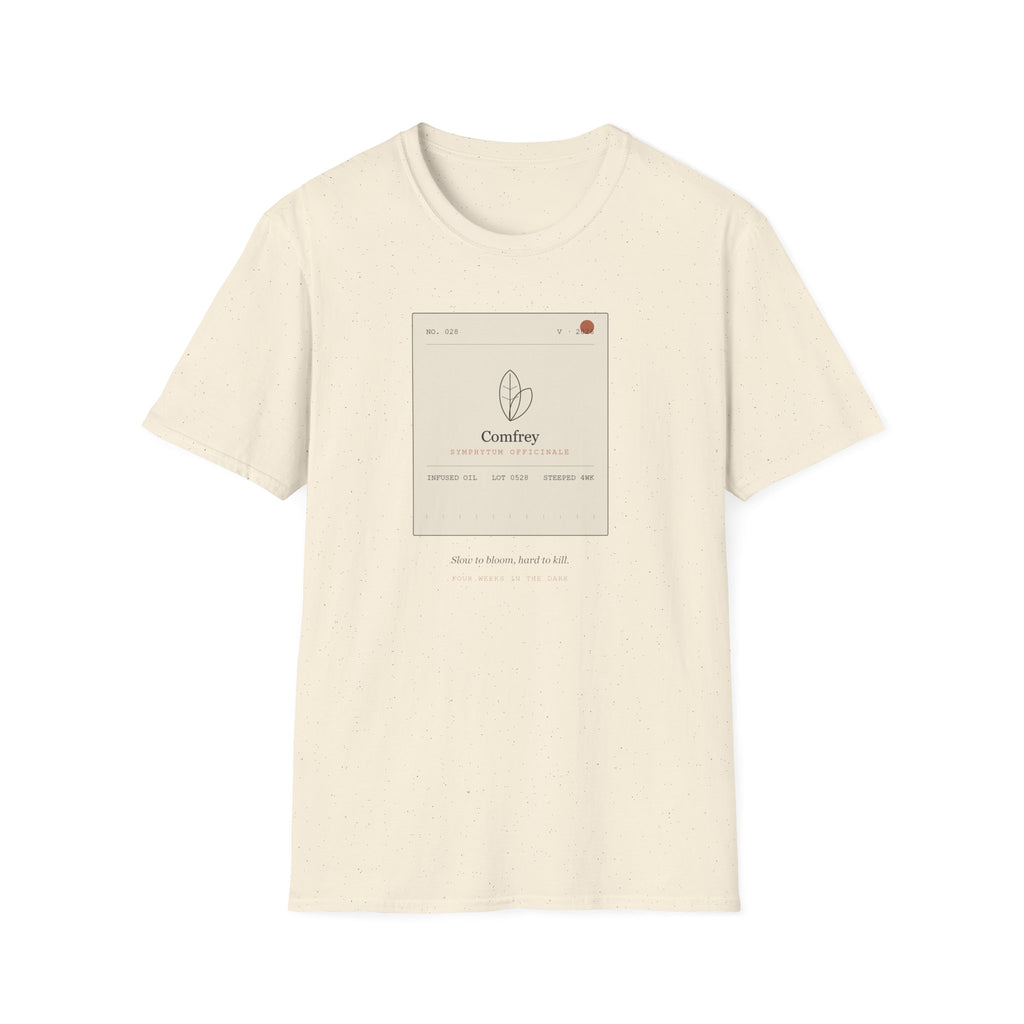 Field Ledger Comfrey Illustration T-Shirt | Botanical Flower Label Tee