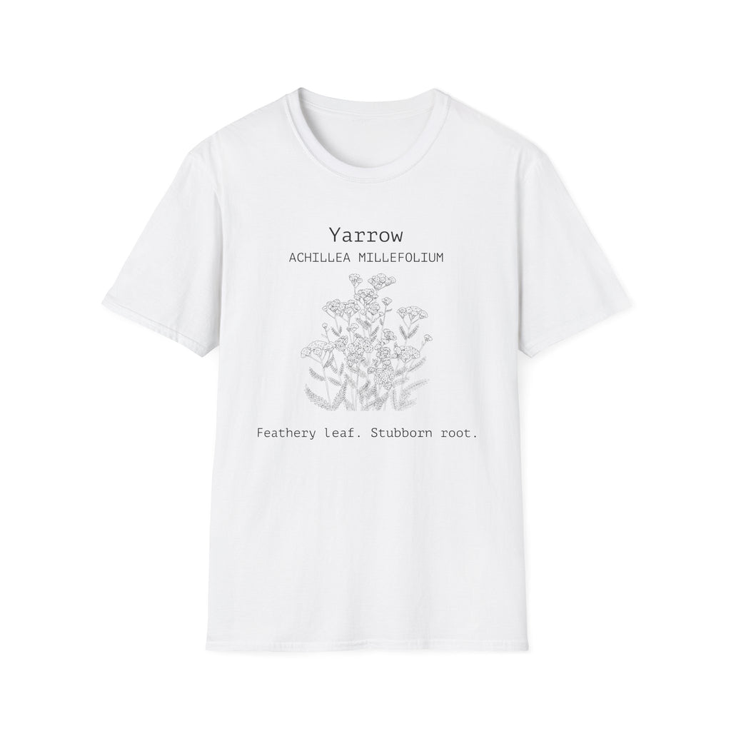 Yarrow Cluster | Feathery Leaf Quote | Botanical Illustration T-Shirt | Achillea Millefolium Plant Tee