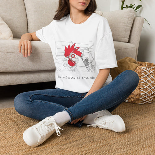 Big Red Portrait T-Shirt | Chicken Illustration, Farm Animal Tee