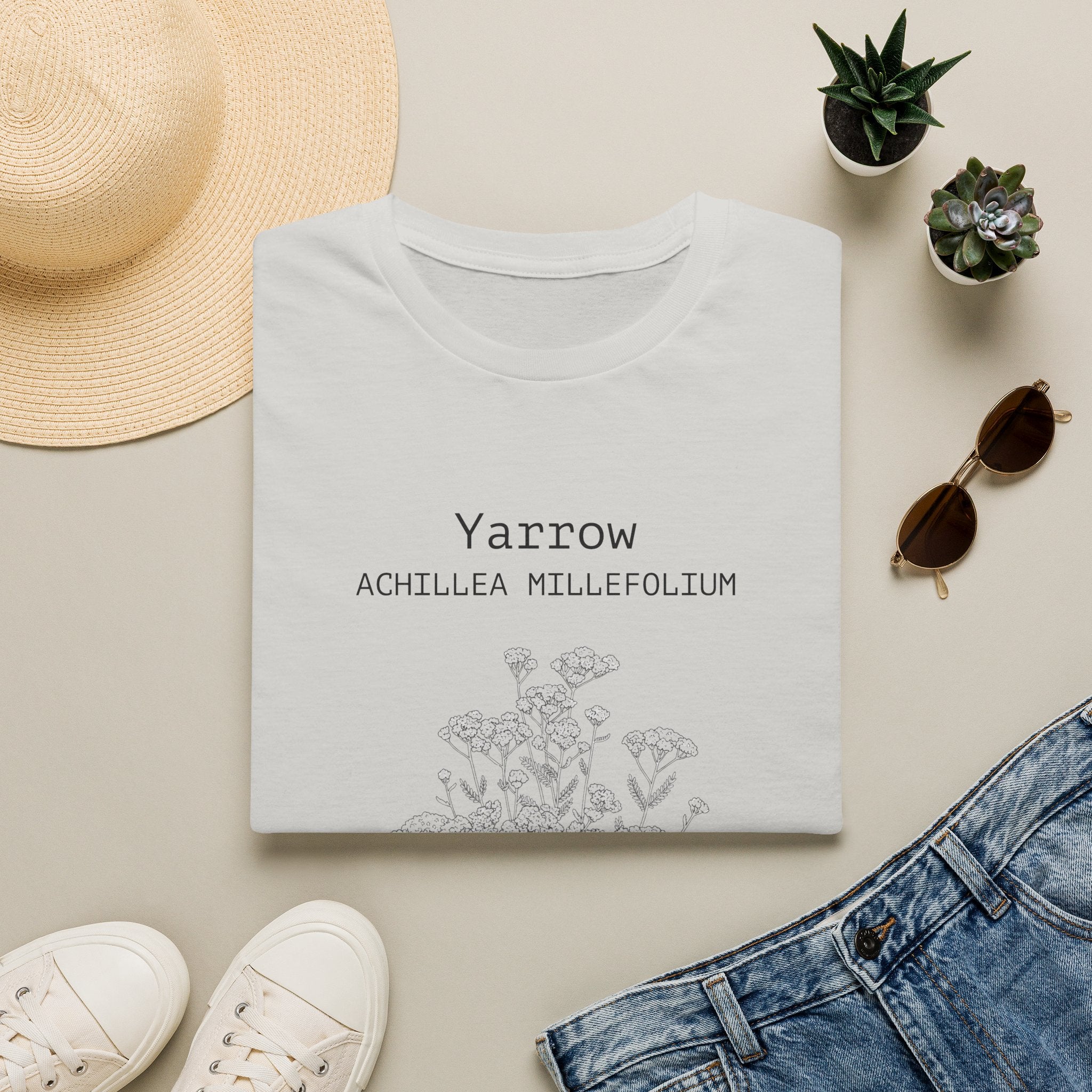 Yarrow Cluster | Volunteer Quote | Botanical Illustration | Achillea Millefolium Plant Tee