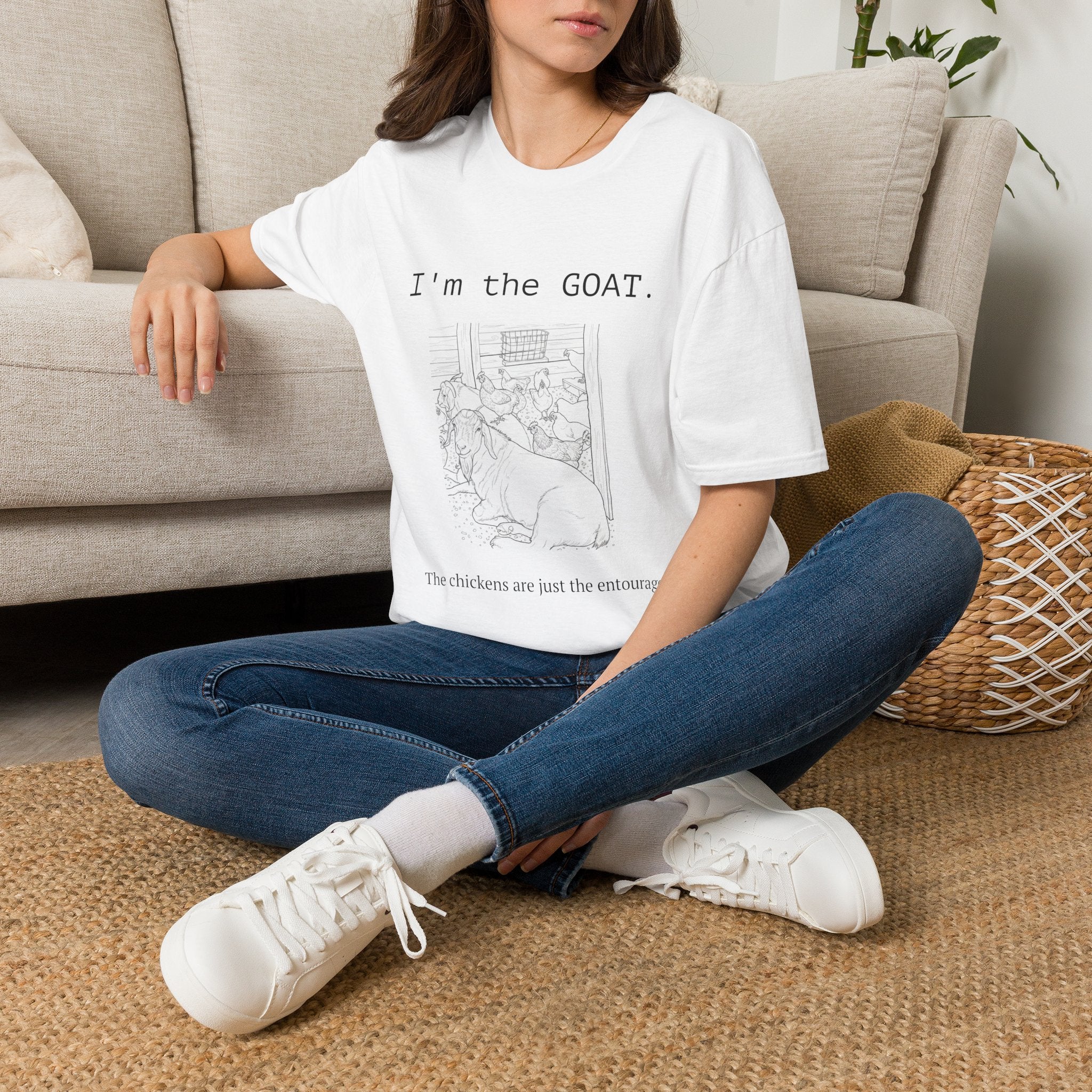 I'm the GOAT T-Shirt | Goat Illustration, Minimal Typography