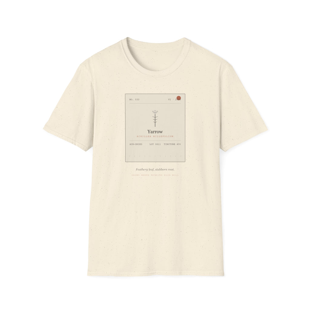 Field Ledger Yarrow Illustration T-Shirt | Botanical Flower Label Tee