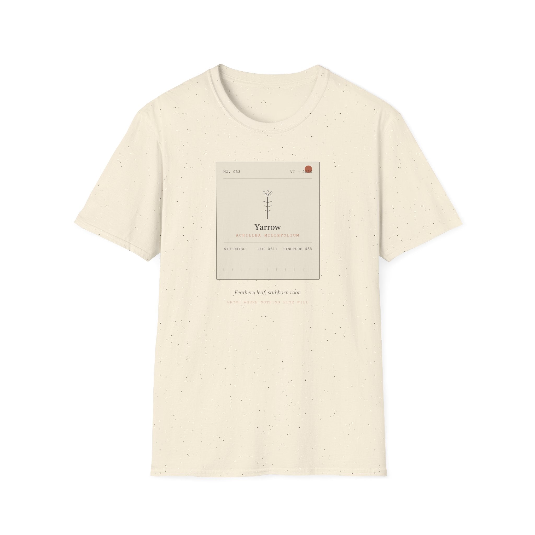Field Ledger Yarrow Illustration T-Shirt | Botanical Flower Label Tee