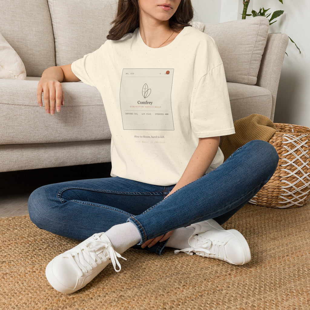 Field Ledger Comfrey Illustration T-Shirt | Botanical Flower Label Tee