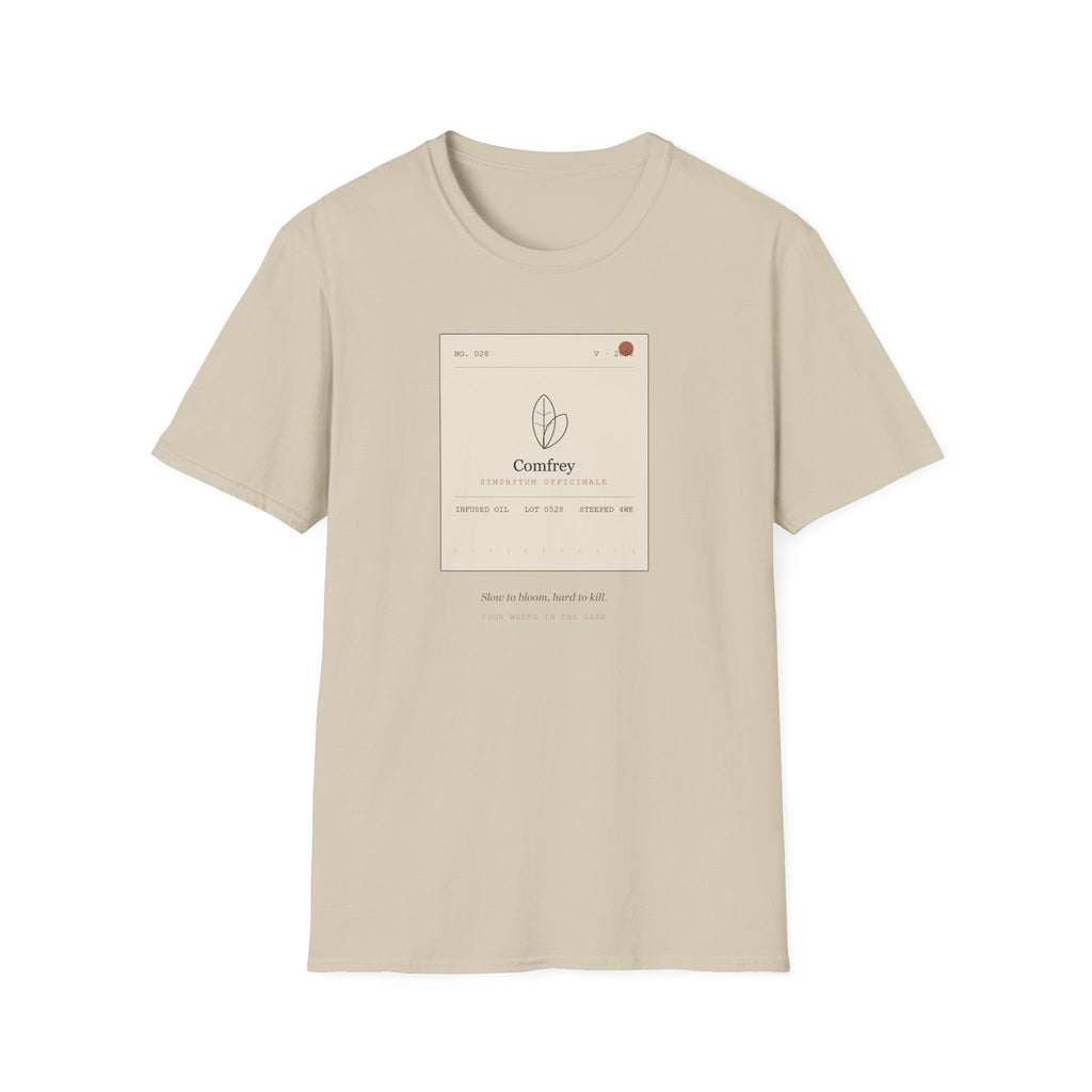 Field Ledger Comfrey Illustration T-Shirt | Botanical Flower Label Tee