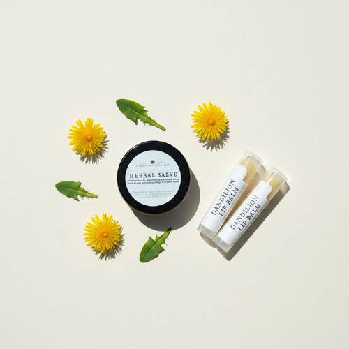 Backyard Blessing Salve & Dandelion Lip Balm Set