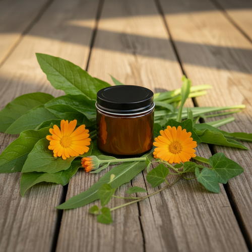 Backyard Blessings - Amber Jar No Label