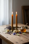 Hand-Rolled Beeswax Candles Lifestyle